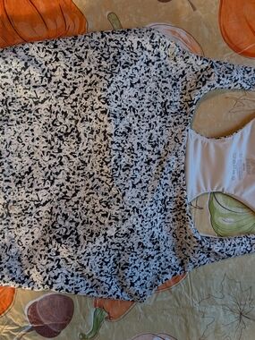 RBX Black and White Abstract Crop Tank